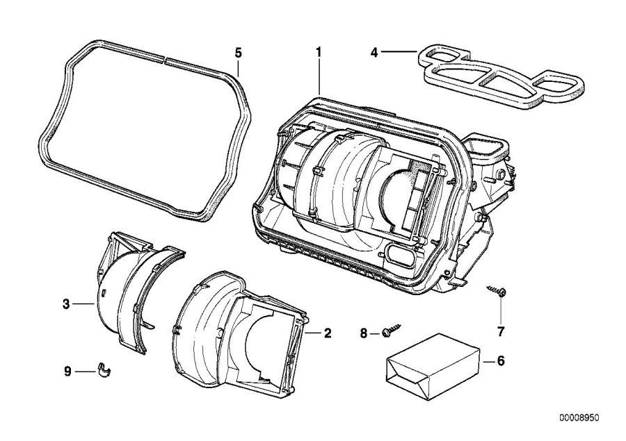 Le diagramme PIECES DE CARTER - CLIMATISEUR pour votre BMW