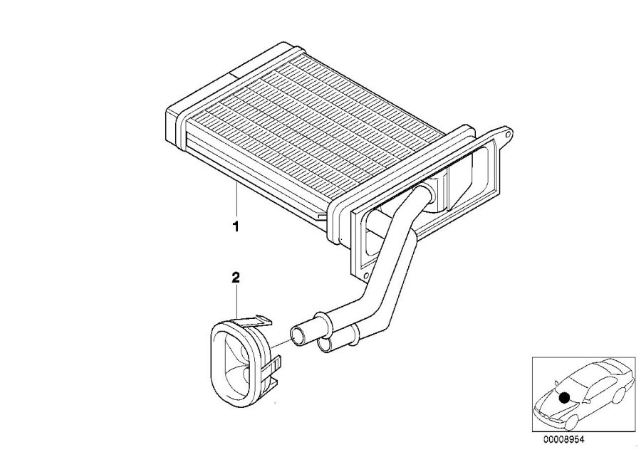 Diagram Heater radiator Behr for your 2014 BMW M6   