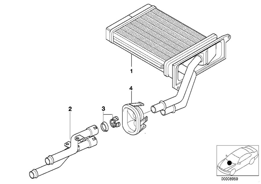 Diagram Heater radiator air conditioning for your 2014 BMW M6   