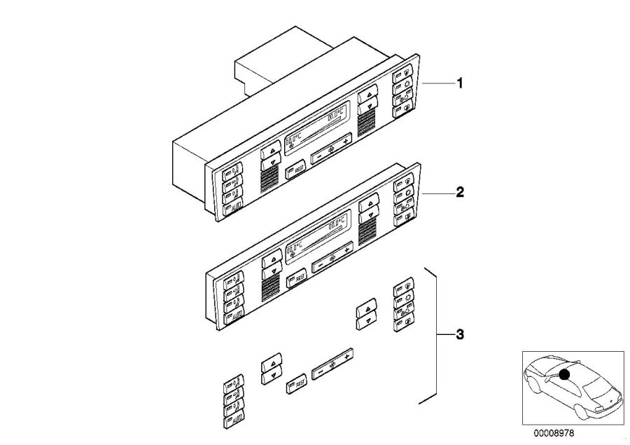 Diagram Automatic air conditioning control for your BMW