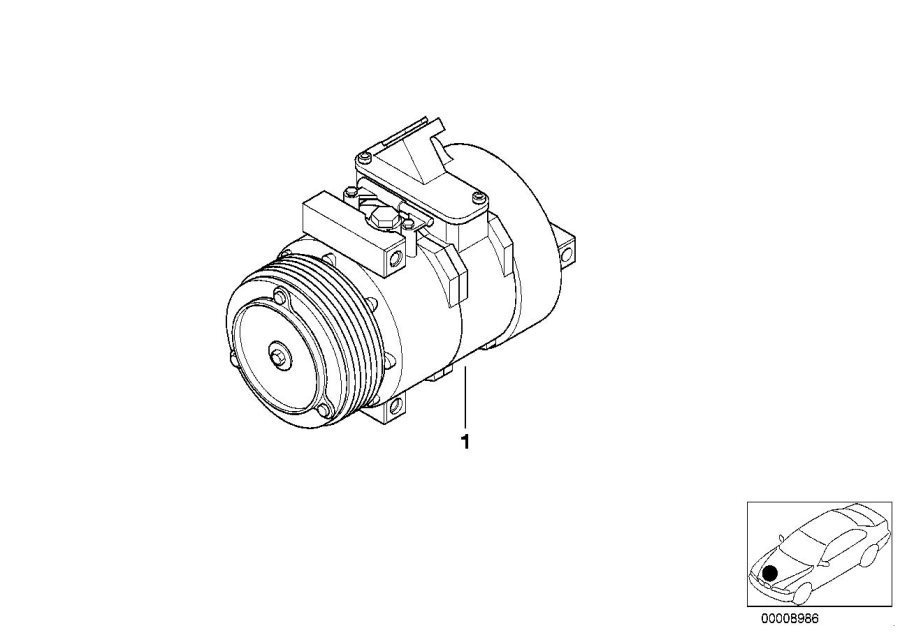 Diagram RP A/C compressor for your BMW