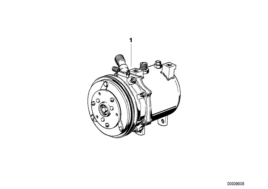 Diagram RP A/C compressor for your BMW 325i  