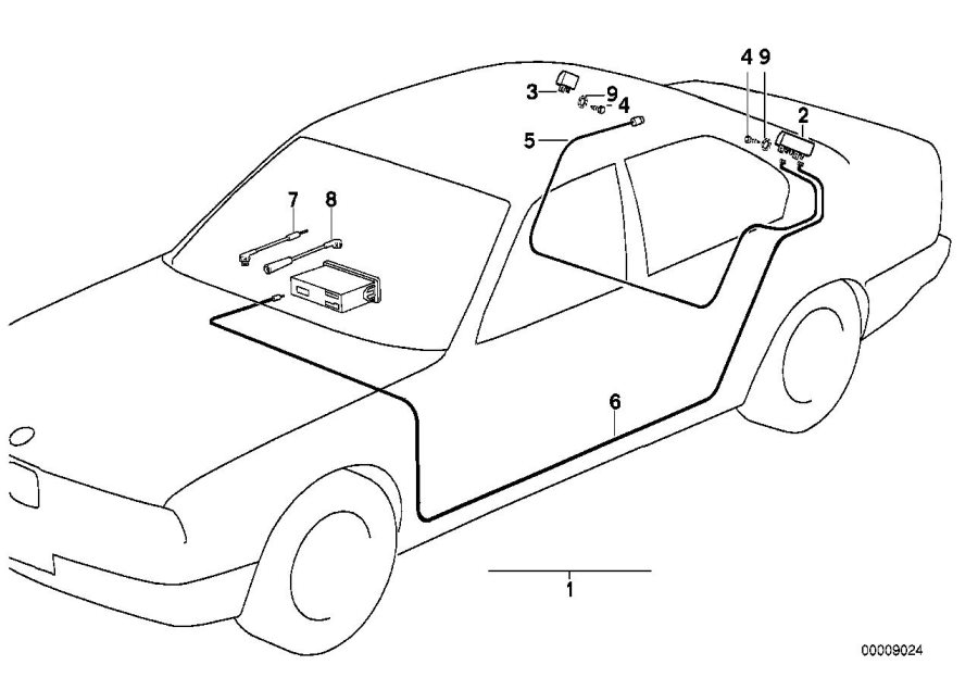 Diagram SINGLE PARTS F REAR WINDOW ANTENNA for your 2014 BMW M6   