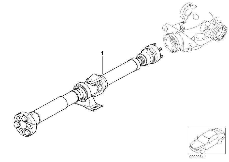 Diagram Drive shaft (constant-velocity joint) for your BMW