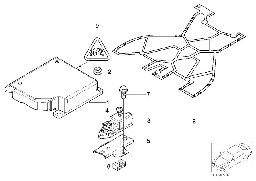 Diagram Electric parts airbag for your 2021 BMW 530i   