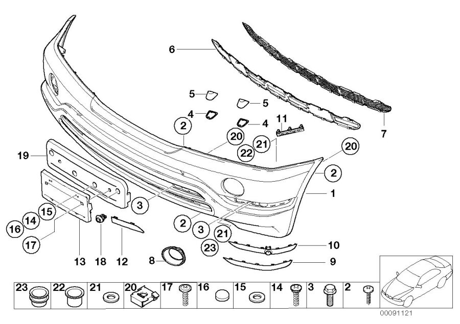 Diagram Trim cover, front I for your 2004 BMW 645Ci Convertible  