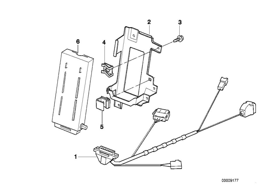 Diagram Single parts F trunk car telephone for your 1995 BMW 320i   