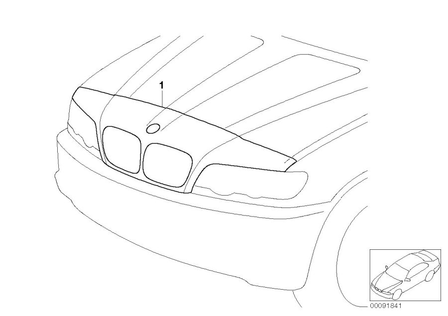 Diagram hood protector for your 2022 BMW X6   