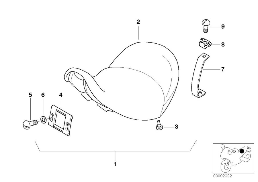 Diagram Driver"s seat low for your 2001 BMW K1200LT   