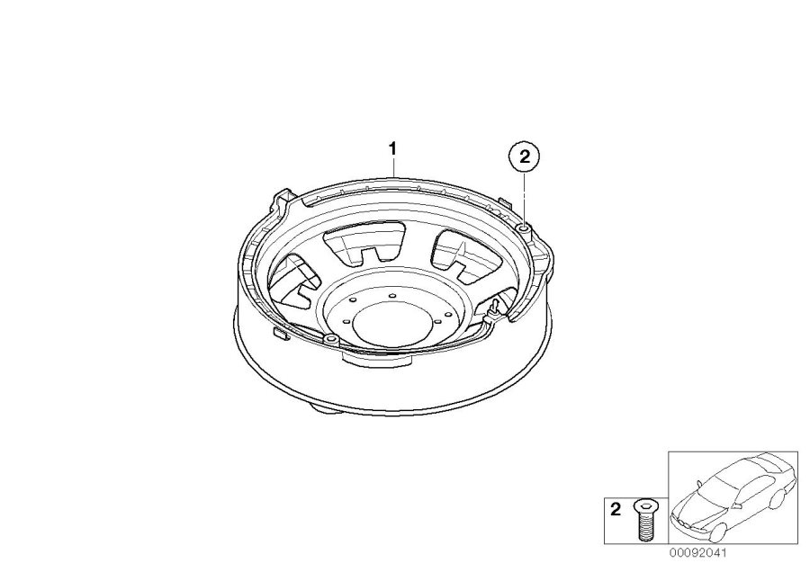 Diagram Individ. Parts, subwoofer m-sound system for your 2009 BMW M5   