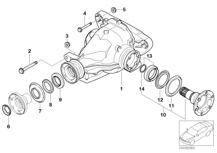 Diagram DIFFERENTIAL-DRIVE/OUTPUT for your 2017 BMW M6   