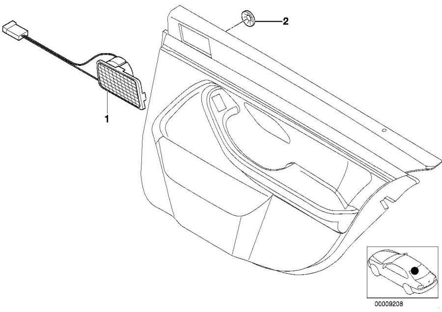 Diagram Single parts F rear door HIFI/TOP-HIFI for your 2012 BMW M6   