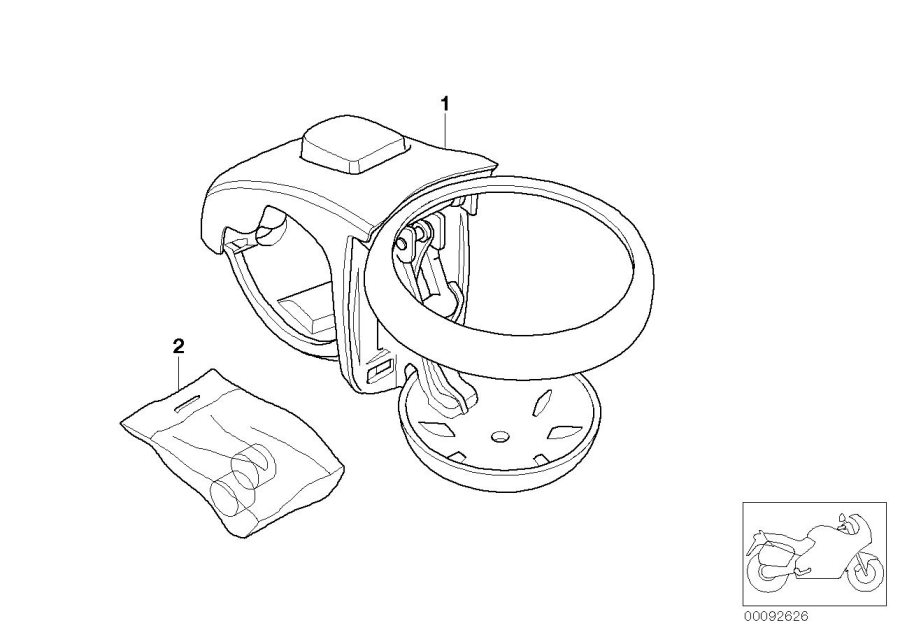 Diagram Can holder for your 2006 BMW K1200LT   