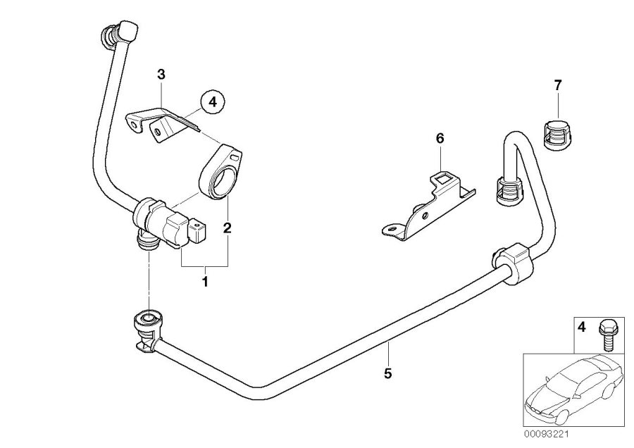 Diagram Fuel tank breather valve for your BMW