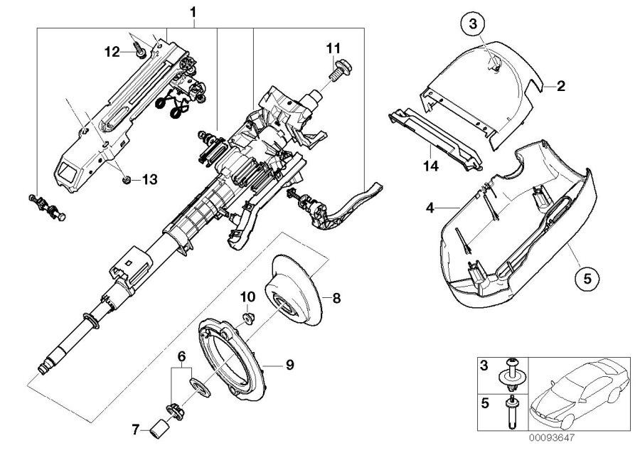 Diagram Manually adjust. Steering column for your 2013 BMW 750LiX   