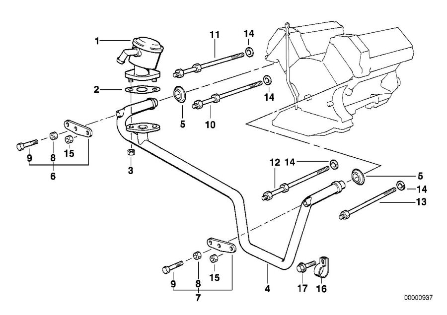 Diagram EMISSION CONTROL-AIR PUMP for your BMW