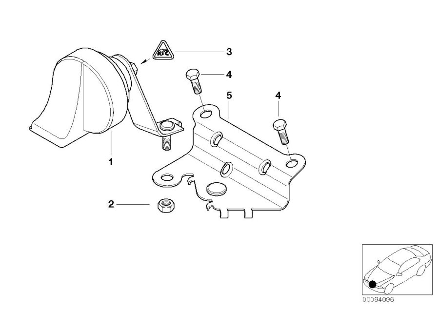Diagram Horn for your BMW M3  