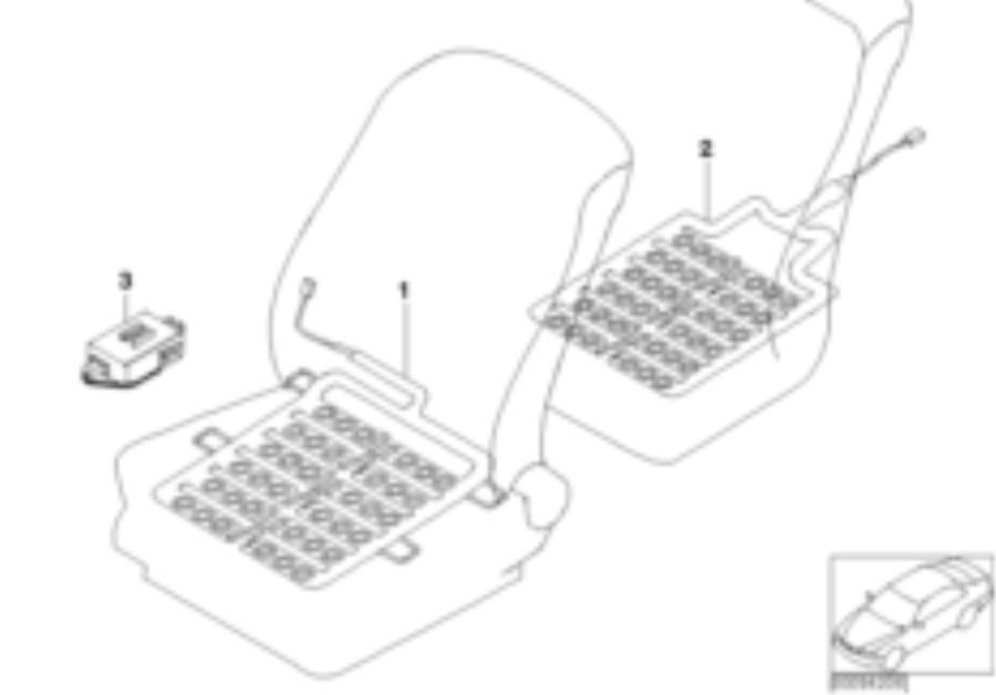 Diagram Electr. compon. seat occupancy detection for your BMW