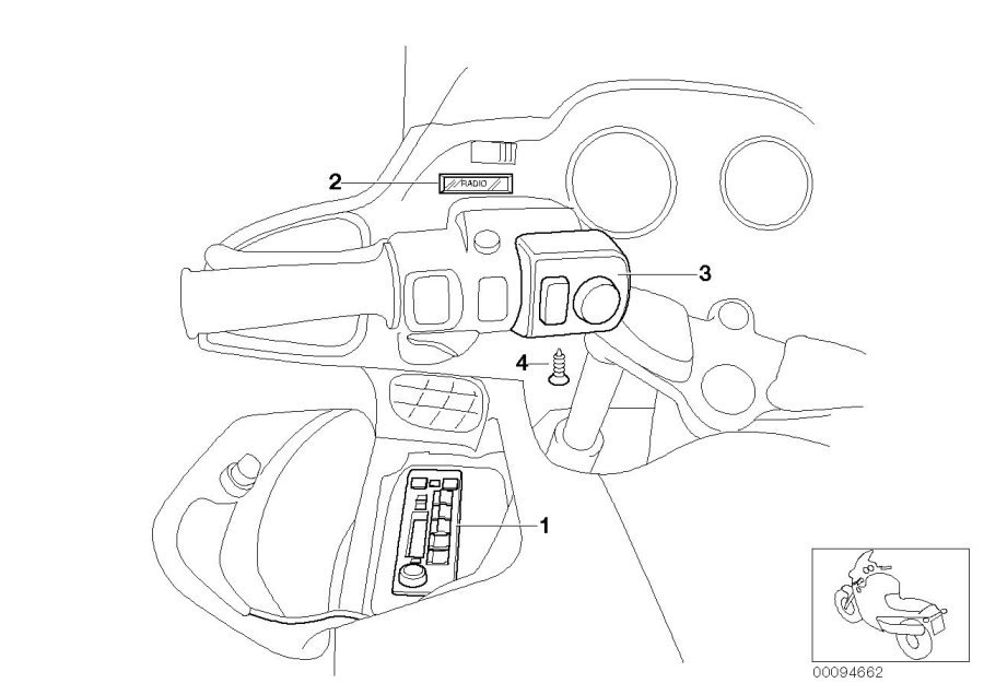 Diagram Radio for your BMW R1150RT  