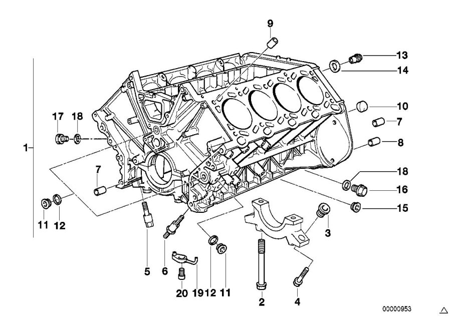 Diagram Engine Block for your 2014 BMW 335i   