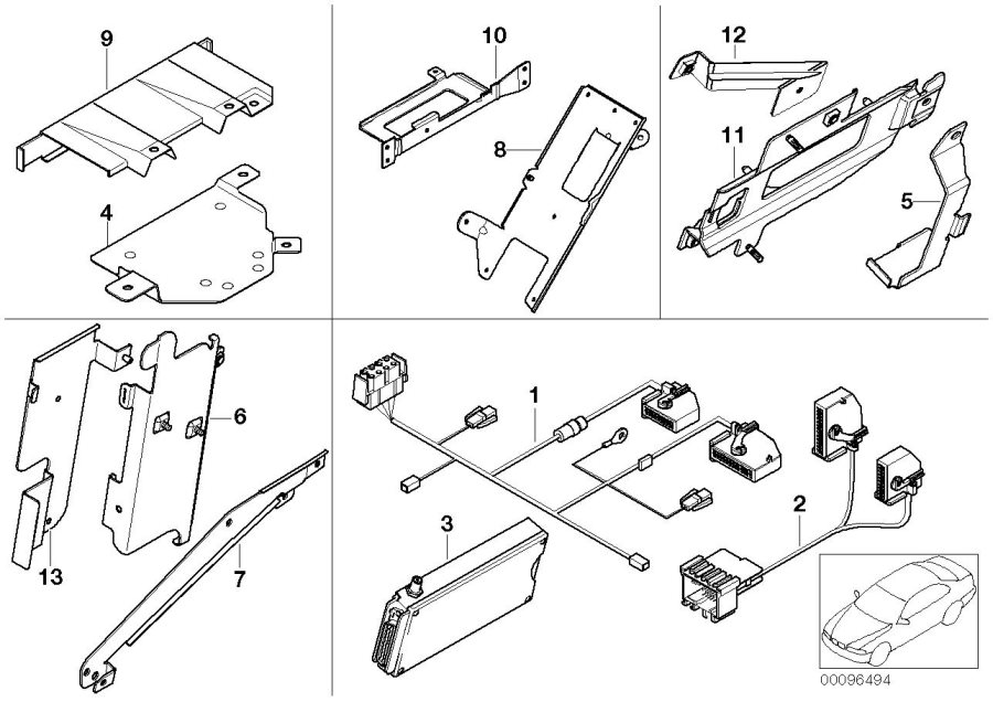 Diagram Single parts F Siemens S10 luggage comp. for your 2008 BMW M6   