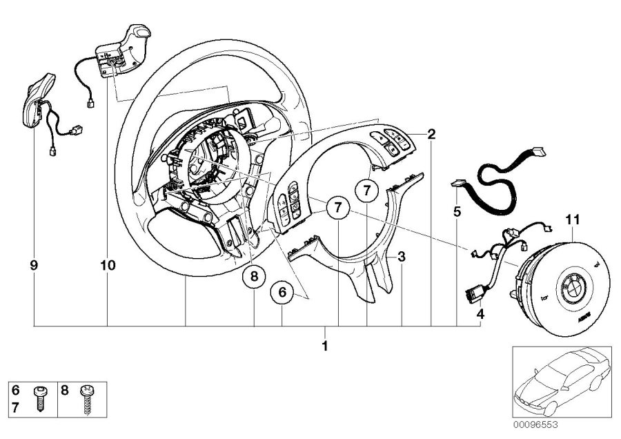 Diagram Sports strng whl,airbag, sequ. transm. for your 2018 BMW X2   