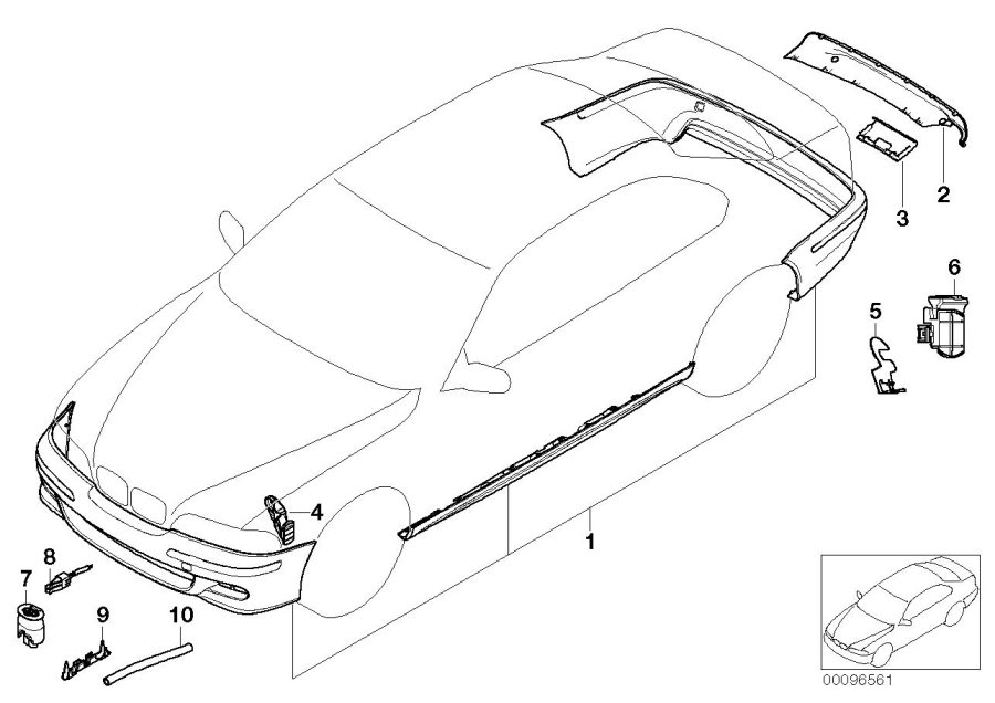 Diagram Retrofit kit M aerodyn.package from 9/01 for your 2009 BMW Z4   