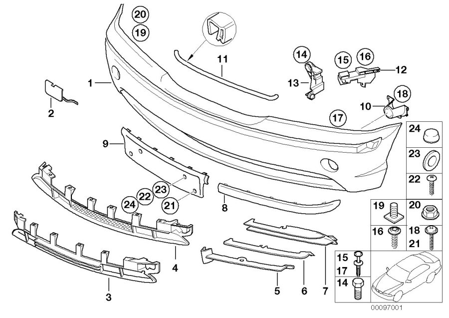 Diagram Trim panel front II for your 2004 BMW 645Ci Coupe  