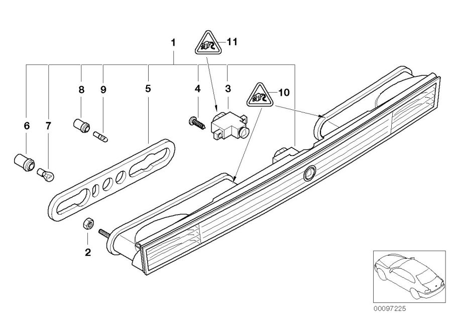 Diagram Rear light in trunk lid, center for your BMW