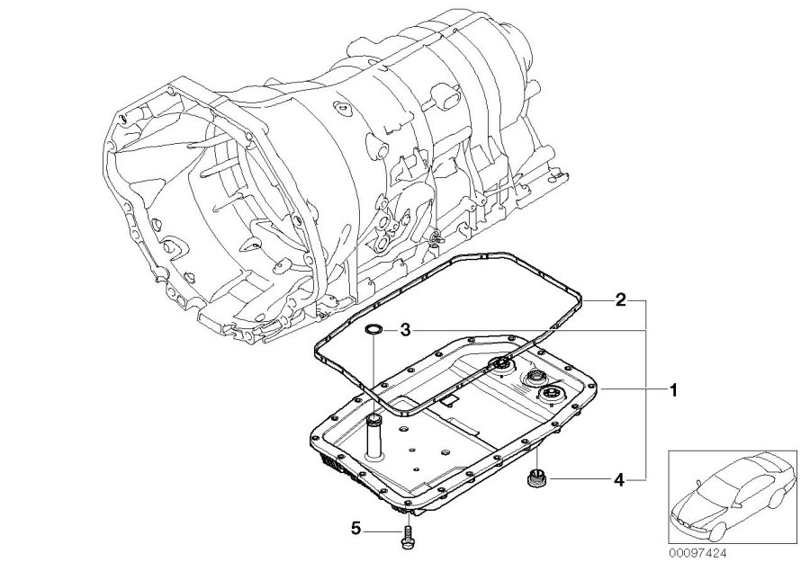 Diagram GA6HP19Z oil pan for your 2007 BMW 528xi   