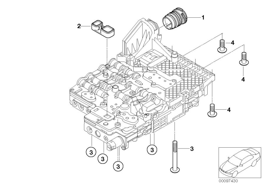 Diagram GA6HP26Z Mechatronik mounting parts for your BMW