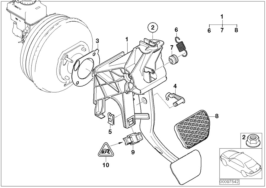 Diagram Pedal assembly for your BMW