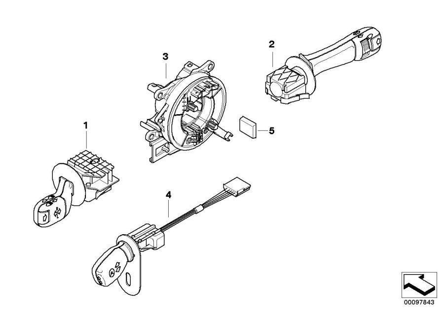 Diagram Steering column switch for your 2016 BMW 535i   