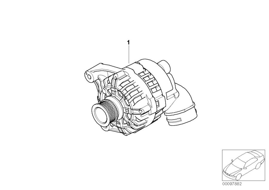 Diagram Compact alternator for your BMW