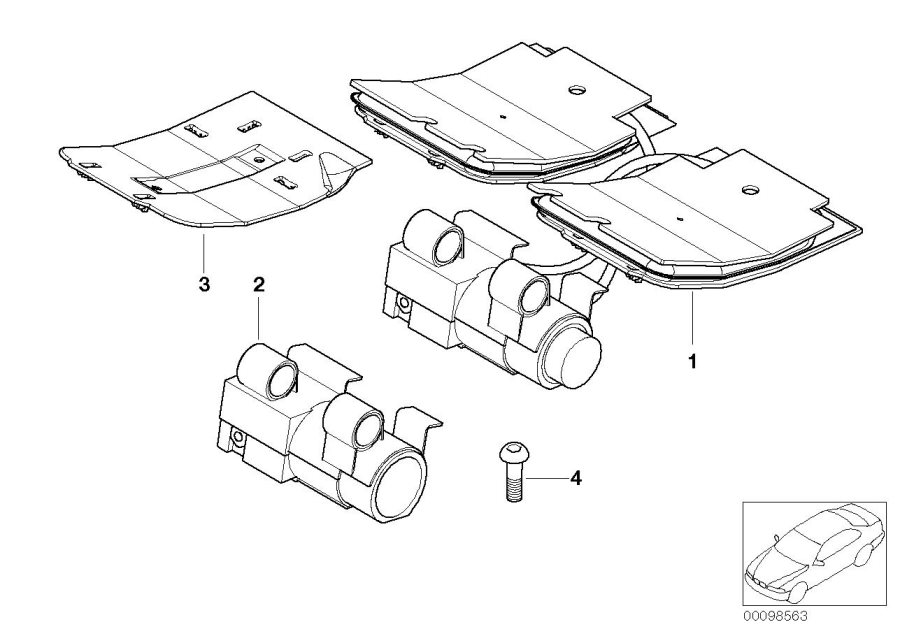 Diagram Seat, front, Active seat single parts for your 2006 BMW M6   