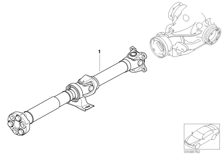 Diagram Drive shaft (swivel joint) for your BMW