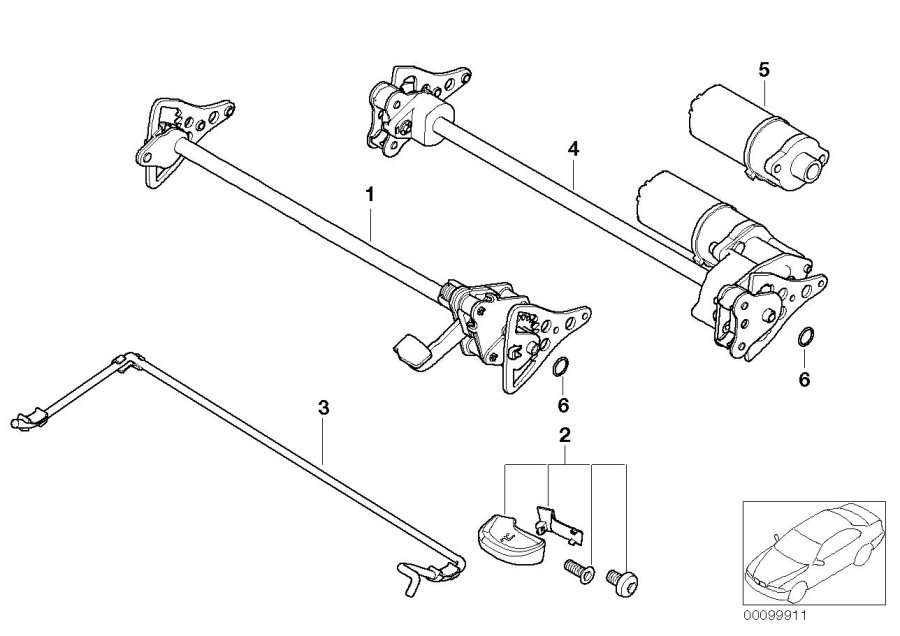 Diagram Seat, front, tilt adjustment for your 1999 BMW 328Ci   