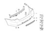 Image of Set of mounted parts, bumper, rear. VALUE PARTS image for your 2009 BMW 328i   