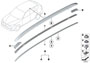 Image of Roof railing, left. ALU-SATINIERT image for your 2017 BMW 535i   