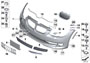 Image of Set of mounted parts, bumper, front. VALUE PARTS image for your BMW