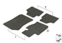 Image of Floor mats, all-weather, front. X-DRIVE LHD image for your BMW