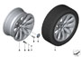 Image of Disk wheel, light alloy, rear left. 91/2JX19 ET:39 image for your BMW 750iX  