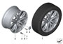 Image of Gloss-turned light alloy rim. 11,5JX21 ET:38 image for your 2009 BMW X5   
