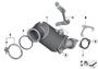 Image of Holder catalytic converter near engine image for your 2016 BMW 535i  Sedan 