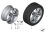 Image of Disc wheel, light alloy, decor-silber. 8,5JX19 ET:33 image for your BMW