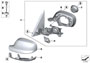 Image of Outside mirror cover cap, left, primed image for your BMW X3  