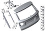 Image of Hinge shackle, trunk lid image for your BMW