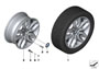 Image of Disc wheel, light alloy, Reflexsilber. 7,5JX17 ET:32 image for your 2018 BMW X4   