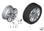 Image of Disc wheel, light alloy, Reflexsilber. 7,5JX17 ET:32 image for your 2018 BMW X2 28i  