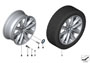 Image of Disc wheel, light alloy, Reflexsilber. 8JX18 ET:43 image for your 2014 BMW X3   